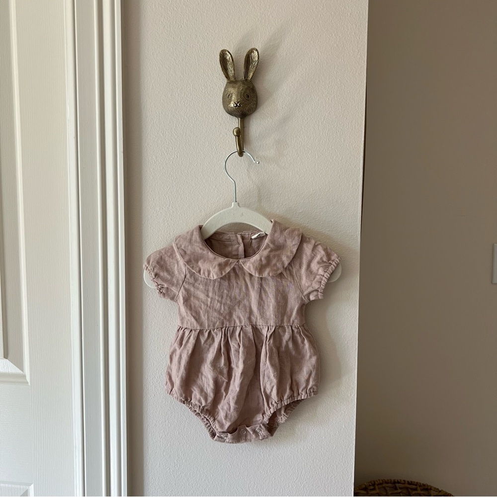 Linen bubble romper